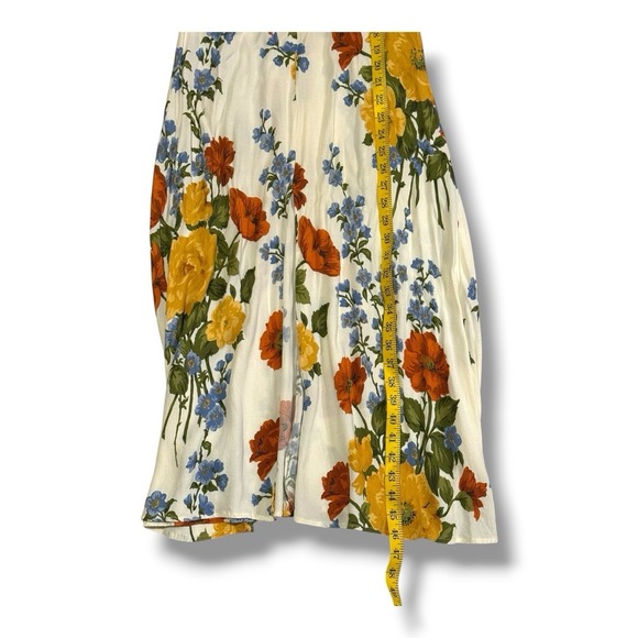 Reformation Baxley Midi Formosa Floral Cottagecore A-Line Slit Cap Sleeve Size 6 - Picture 9 of 9